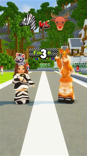 Zebra vs Deer: Exciting ROBLOX Race Showdown