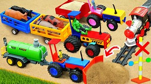 Top diy tractor making mini train transporting gasoline | Kids Toy TV