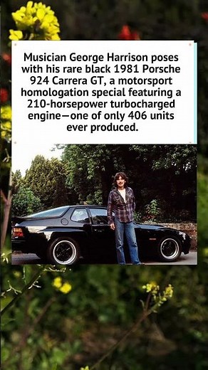 George Harrison's Rare Porsche 924 GT (1981) 🏎️ #GeorgeHarrison #TheBeatles #Shorts