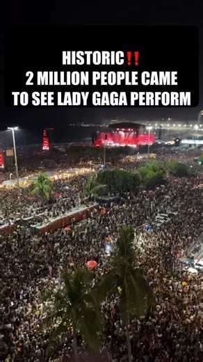Rio de Janeiro, Brazil – On May 3, 2025, Lady Gaga performed a historic free concert at Copacabana Beach, drawing 2.1 million fans and breaking the record for the largest standalone concert by any artist, surpassing Madonna’s record of 1.6 million. The event, part of Rio’s “Todo Mundo no Rio” initiative to boost cultural tourism, was broadcast live on Multishow and TV Globo. #ladygaga | PMW TV