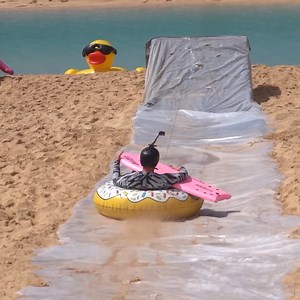 HUGE SLIP ‘N SLIDE AT THE BEACH! 🏖😛 | Jamie O'Brien