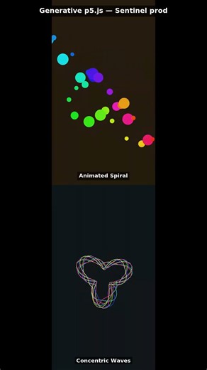 Generative p5.js — Sentinel prod #Shorts