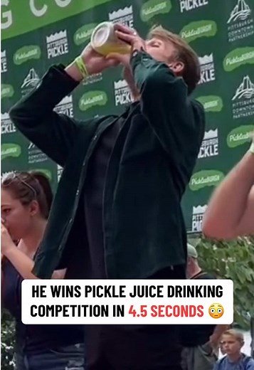 That is INSANE 🤯 (via @Jalen Franko) #picklejuice #chug #pickles #sports