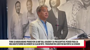 Puna sa magkaibang probisyon sa MIF bill kaugnay sa Prescriptive Period para sa mga maituturing na krimen sa ilalim nito, tinugunan ng lider ng mayorya sa senado | BOMBO RADYO PHILIPPINES