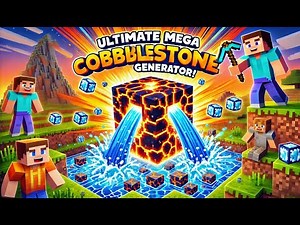 Building the Ultimate Mega Cobblestone Generator! 🚀 | Minecraft Guide