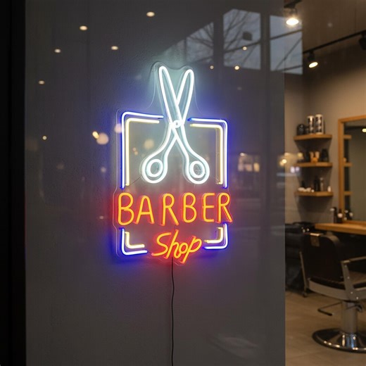 Custom Barber Neon Sign, LED Hair Salon Wall Decor, Barbershop Lighting (customizable) - Etsy