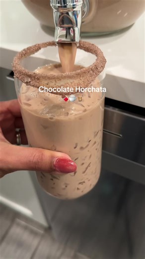 Chocolate Horchata 🍫 Repost from last year for the random warm days 😂 This reminds of a cold version of champurrado without the masa. So good! Ingredients: 1 cup long grain rice, uncooked and rinsed 2 Mexican chocolate tablets 1-2 cinnamon sticks 2 cups boiling water 2 cups milk 1 12oz can evaporated milk 1 14oz can sweetened condensed milk 4 cups of cold water 1. Add rice, chocolate tablets, and cinnamon sticks into a bowl. Pour boiling water in and cover. Let it sit for at least 30 minutes. 