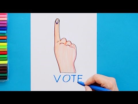 How to draw Right to Vote - Election Ink on Finger