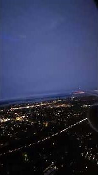 Sunset approach (sped up) and night landing into Seattle #airplane #aviation #planespotting #seatac