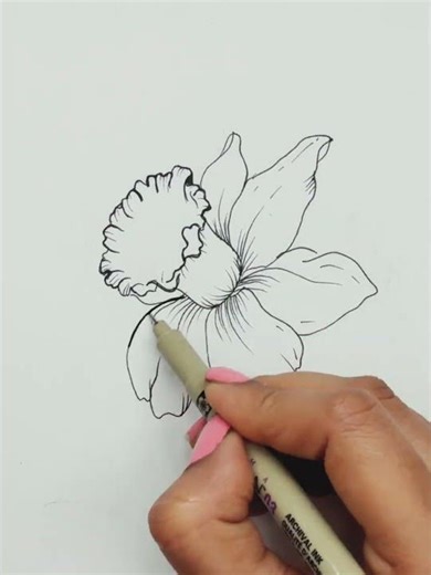 Quick and Easiest Spring Flower #drawing #art