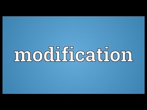 Modification Meaning