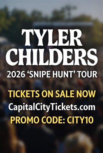CapitalCityTickets.com on Instagram: "Tyler Childers is back on the road for his 2026 ‘Snipe Hunt’ tour! 🎶 Grab your tickets today and join the fun! #TylerChilders #SnipeHuntTour #CountryVibes #LiveConcerts #2026Tour #MusicFans #CapitalCityTickets https://www.capitalcitytickets.com/blog/new-tyler-childers-snipe-hunt-shows-added-for-2026-get-tickets-today/"