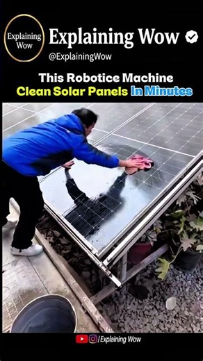 Robotic Machine clean solar panels very😱fast