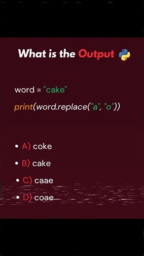 Coding Race on Instagram: "Follow & Comment your answer below! ⬇️ . . . . . . . . #programmerlife #javascript #backenddevelopment #programmingmemes #webdeveloper #codingmemes #python #reels #webdevelopment #frontenddevelopment #machinelearning #coding #vrtech #fullstackdeveloper #html #python3 #developer #backenddeveloper #programmerslife #css #frontend #trending #airtificialintelligence #web3 #programmer #coders #coding #hacking #webdeveloperlife"