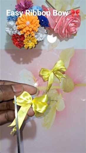 How to Make Ribbon Bow 🎀 | Easy Gift Bow Making #diy #bow #ribbon #shorts