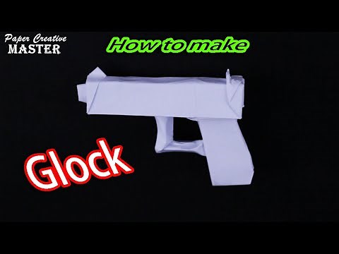How to make a Glock pistol out of paper. Origami Glock