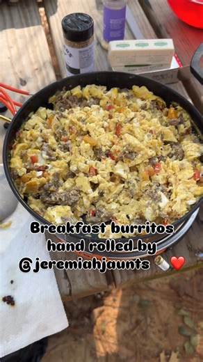 No one rolls breakfast burritos like @jeremiahsjaunts #jacksrbetter #camping #breakfast #burrito #burritos | Jacks R Better - Quilts, Hammocks, & Hiking Gear