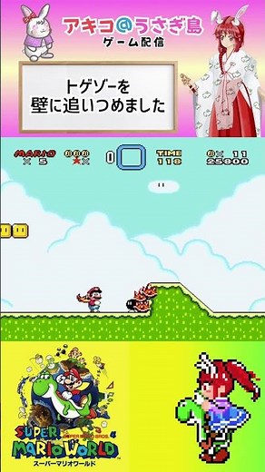 【SMW裏技】トゲゾーを壁際まで追い込むと登る#マリオ #スーパーマリオワールド #裏技 #レトロゲーム #shorts #smw #nintendo
