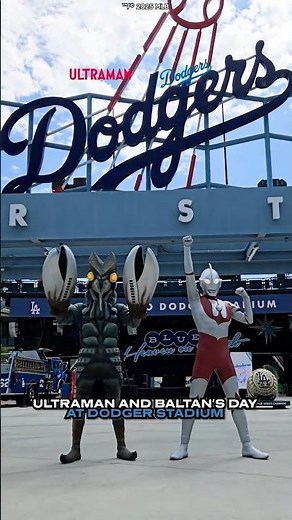 Ultraman and Baltan's day at Dodger Stadium