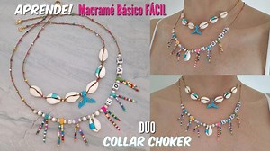 Tutorial para realizar este collar de macramé que queda fenomenal