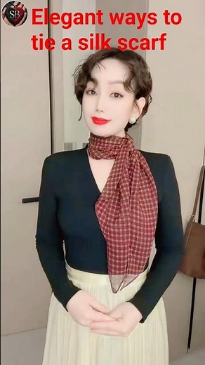 How to properly tie a scarf taught by an Hermès⭕Elegant ways to tie a silk scarf#lifetips #lifehacks
