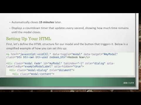 Closing a Modal Popup Based on System Time with jQuery