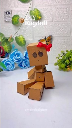 DIY cardboard doll tutorial 📦✨