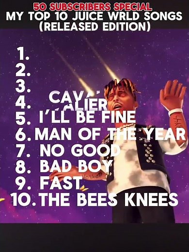 My Top 10 JUICE WRLD SONGS! (50 Subscriber Special)