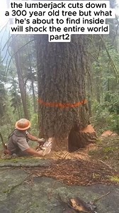 The lumberjack cuts down a 200-year-old tree, but what he's about to find inside will shock the entire world. #truestory #foryou #TrueSyory #story #usa @topfans True life cases | True life cases