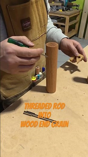 #shorts Threaded Rod into Wood End Grain