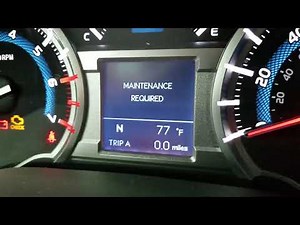 How to reset Toyota 4Runner oil warning light