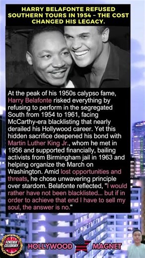 Harry Belafonte refused Southern tours in 1954 – the cost changed his legacy.