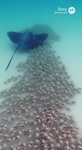 Benthic Migration: Stingray vs. The Crab Swarm 🦀🌊