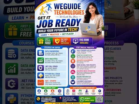 Data Engineering(Snowflake, data bricks) training by Weguide technologies