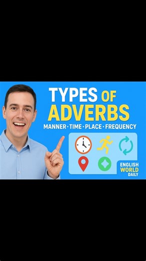 Types of Adverbs in English | Adverbs of Manner, Time, Place & Frequency with Examples