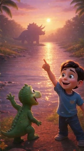 WHERE IS HIS MOM 😭 Misha saves a dinosaur in the jungle #uhtykazka #forchildren #children'scontent
