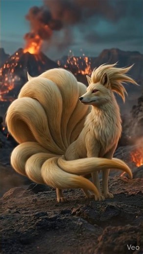 Vulpix to Ninetales Evolution in REAL LIFE 🦊🔥 #Shorts