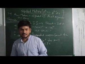 Nilpotent matrix and it's properties