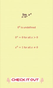 0^0 is undefined, but what is the limit of x^x as x approaches 0? Let’s solve this limit problem step by step together, utilizing exponents, logs, and L’Hospital’s rule. #math #calculus #limits #challenge | Himanshu Singh