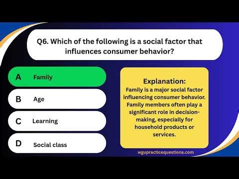 D175 Consumer Behavior Practice Questions