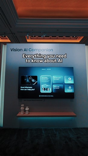 A look inside of CES 2026 with Samsung. Our AI Companions are designed to adapt, anticipate and support life’s moments with ease, to make everyday life better. #TheFirstLook #CES #CES2026 #AI *Availability of models and colours may vary by country or carrier. Basic Samsung Galaxy AI features are free. Future releases may be offered on a paid basis. Different terms may apply for third party AI Features. Some AI features require Samsung Account Log-in. *Products and features shown may not be avail
