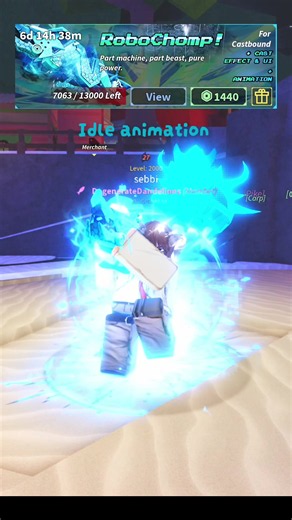 Robochomp skin showcase for castbound rod #fisch #roblox #robloxfisch #showcase #music