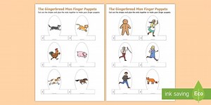 The Gingerbread Man Finger Puppets to Print