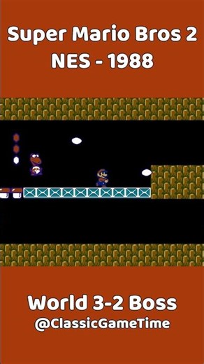 Super Mario Bros 2 World 3-2 Boss Battle