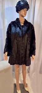 Vintage Black Mink Fur Stroller Coat, the Fur Galleria - Etsy