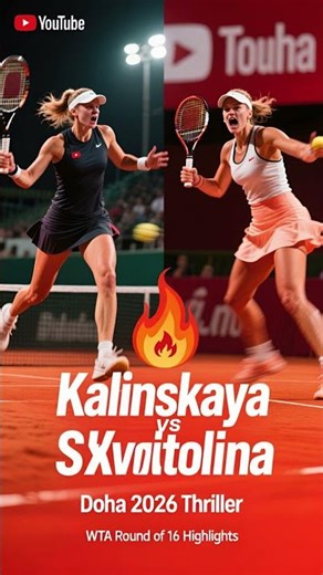 Kalinskaya vs Svitolina 🔥 Doha 2026 Thriller | WTA Round of 16 Highlights