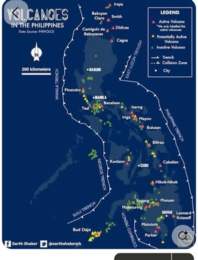 Fault lines in the Philippines and it's Most Active Volcanoes... #volcanoes #earthquake | Benhur Robles Abellar
