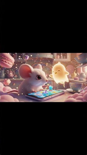 Gaming with a Ghost! 👻🐭 | Cute Mouse Animation #shorts #gaming
