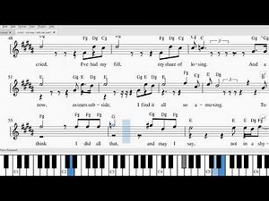 My Way - Alto saxophone (sheet music) + piano chord