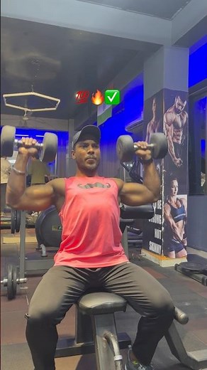 How to do seated dumbbell shoulder press #shorts #workouttips #gymworkout #workoutmotivation